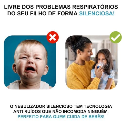 Inalador Nebulizador Portátil Infantil e Adulto Ultra Silencioso