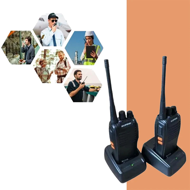 Kit 10 Rádios Comunicador Baofeng Walk Talk Bf-777s Microfone