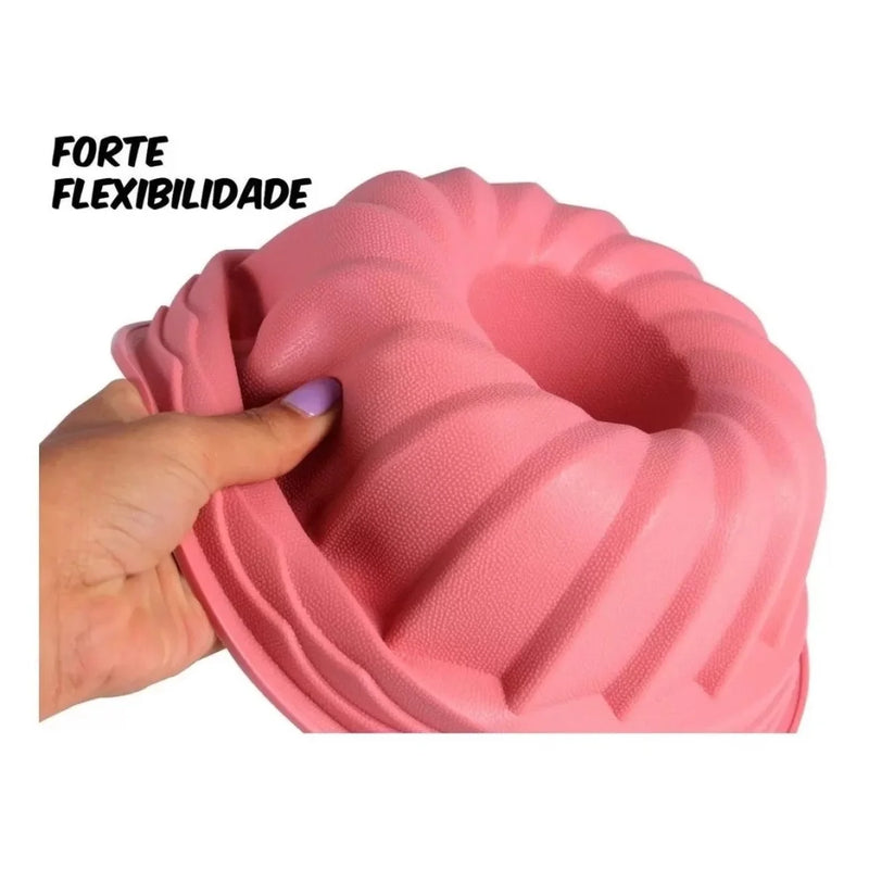 Forma Para Bolos De Silicone Fundo Removível