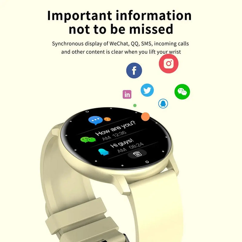 SmartWatch Inteligente Redondo com tela HD