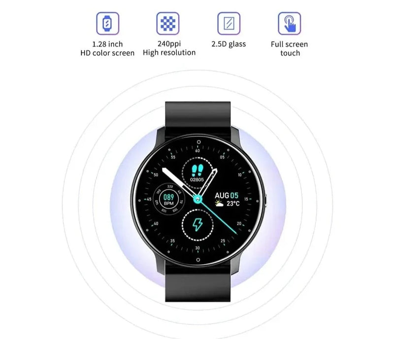 SmartWatch Inteligente Redondo com tela HD