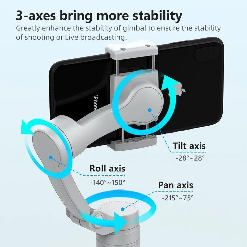 Gimbal HQ3 3-Axis Estabilizador para Smartphone - AmigaVemK