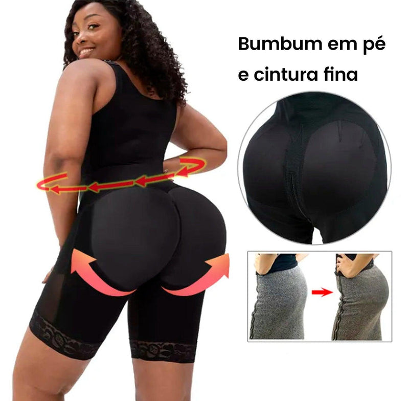 Cinta Modeladora Empina Bumbum/Seios, Seca Barriga e Afina Cintura Premium - AmigaVemK