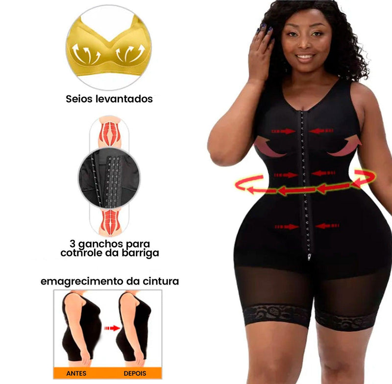 Cinta Modeladora Empina Bumbum/Seios, Seca Barriga e Afina Cintura Premium - AmigaVemK