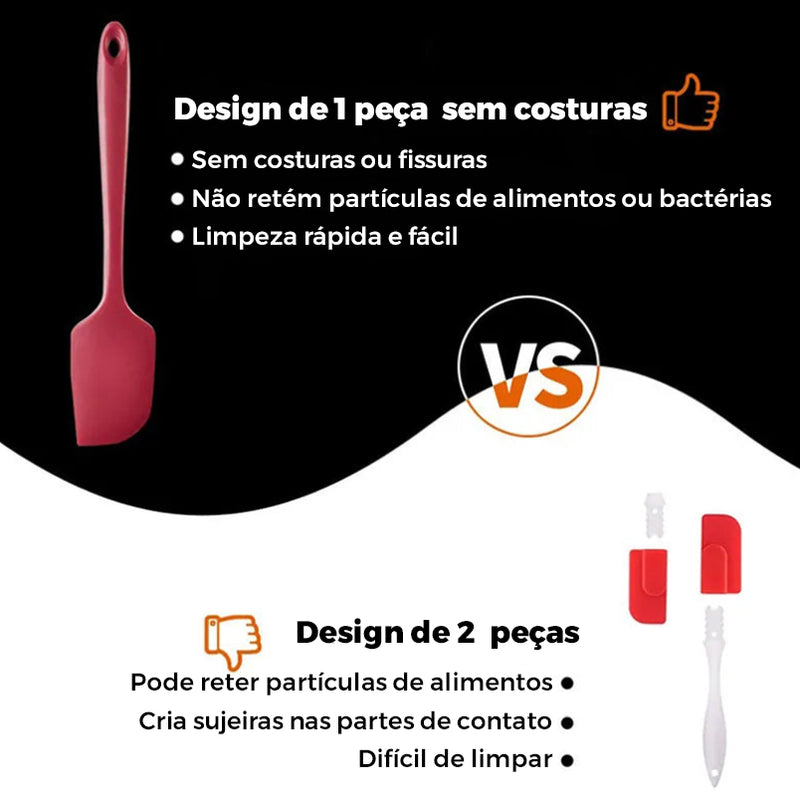 Conjunto de Espátulas de Silicone Premium Leeseph