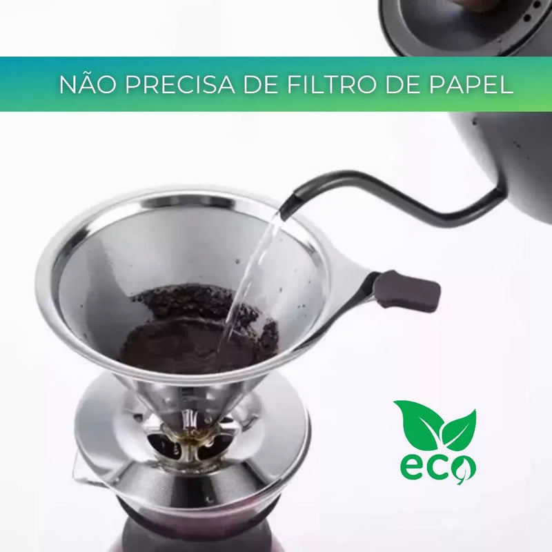 Sem Desperdício: Coador de Café em Aço Inox