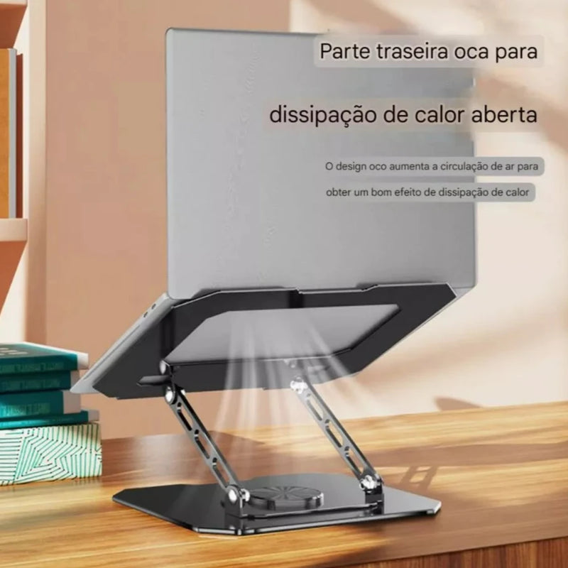 Suporte de Metal Ajustável Para Notebook 10 Ate 17" Giratória de 360°