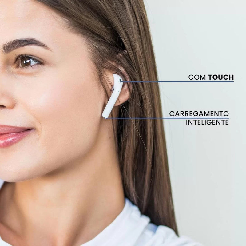 Fone de Ouvido Bluetooth I12 Touch Sem Fio 5.0 Premium Tws Com Microfone