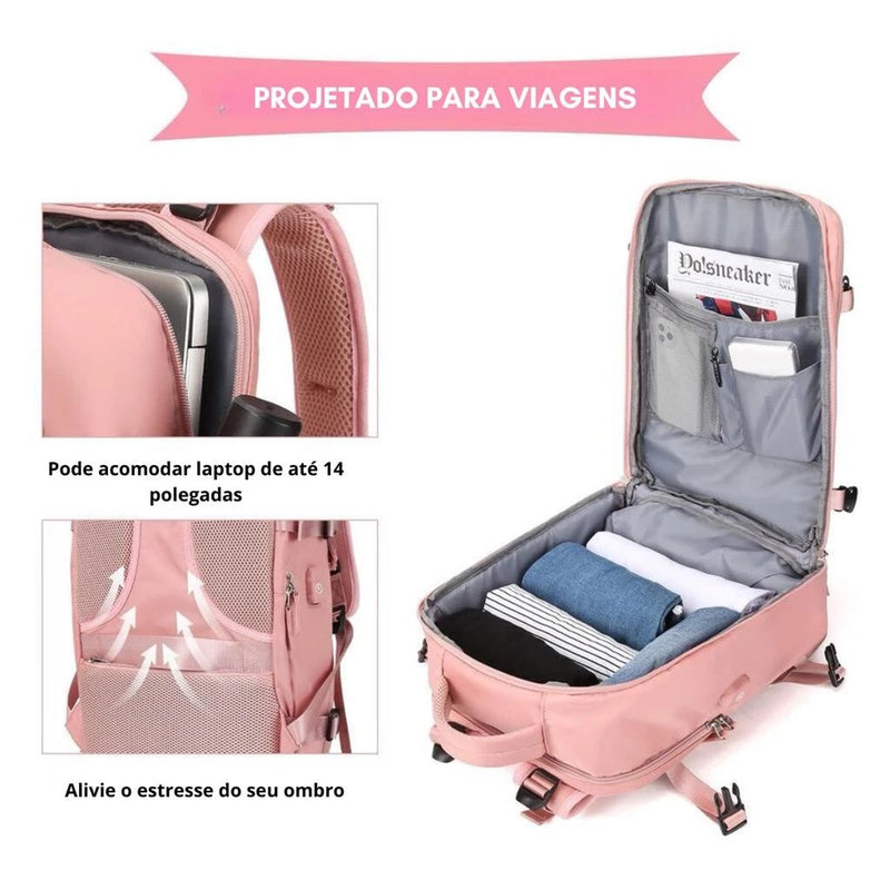 Mochila Viagem de Bordo | AmigaVemK