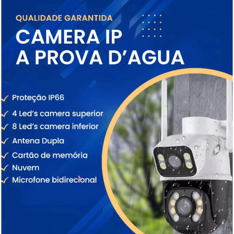 Camera Segurança Externa Lente Dupla Rastreamento Zoom A28b Wi-Fi